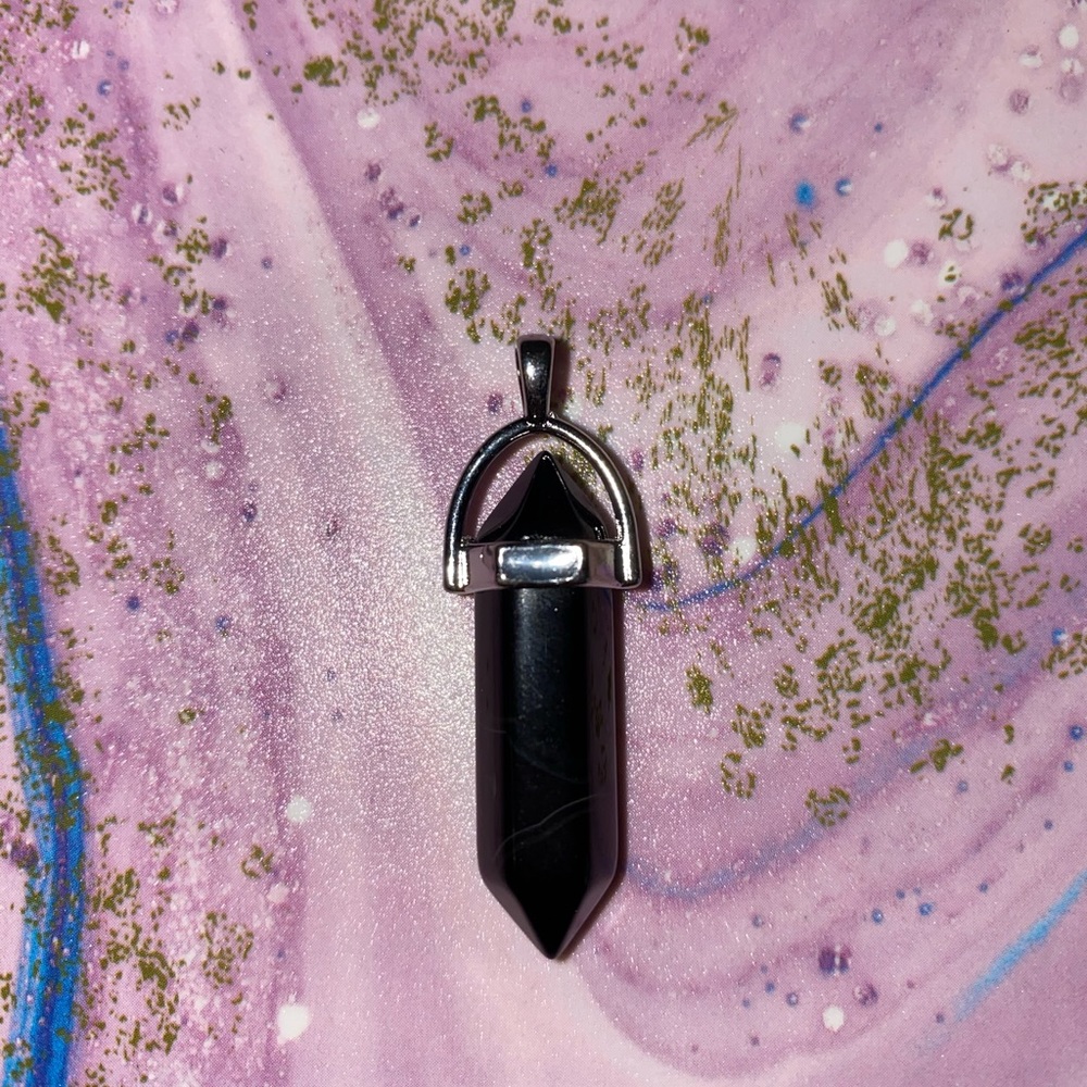 Obsidian Point Pendant - Picture 3 of 3